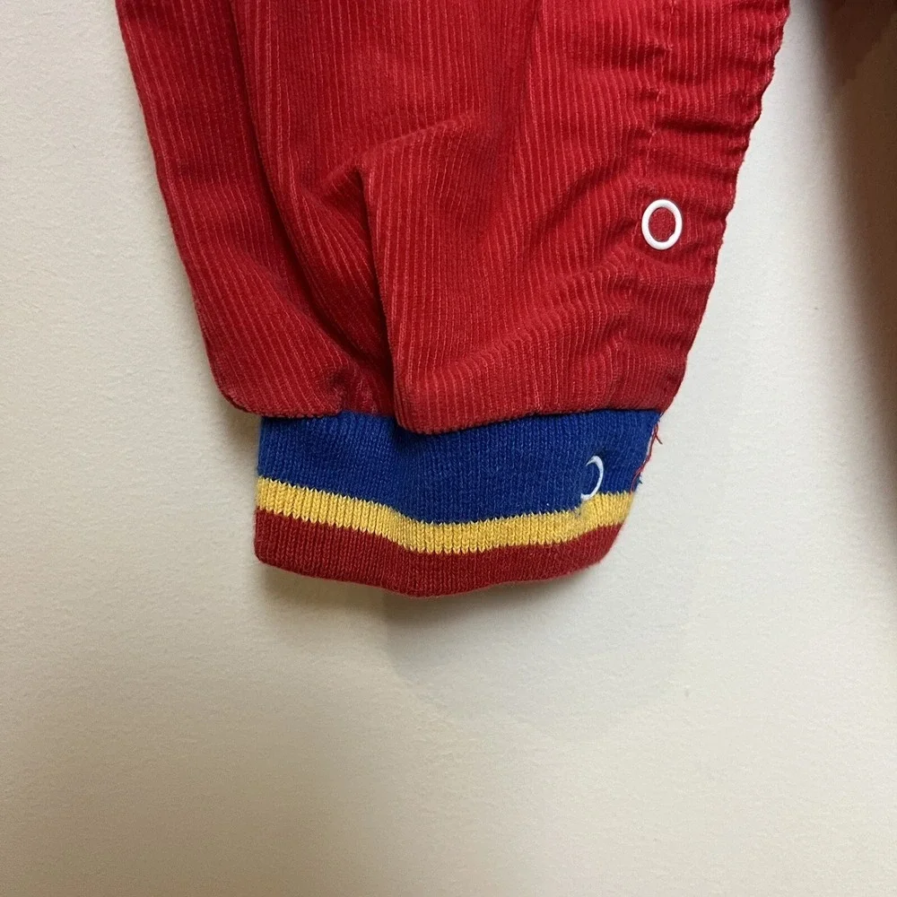 Vintage Health-Tex Airplane Toddler Corduroy Red Overalls Petit‎ Pilot 24 Months
